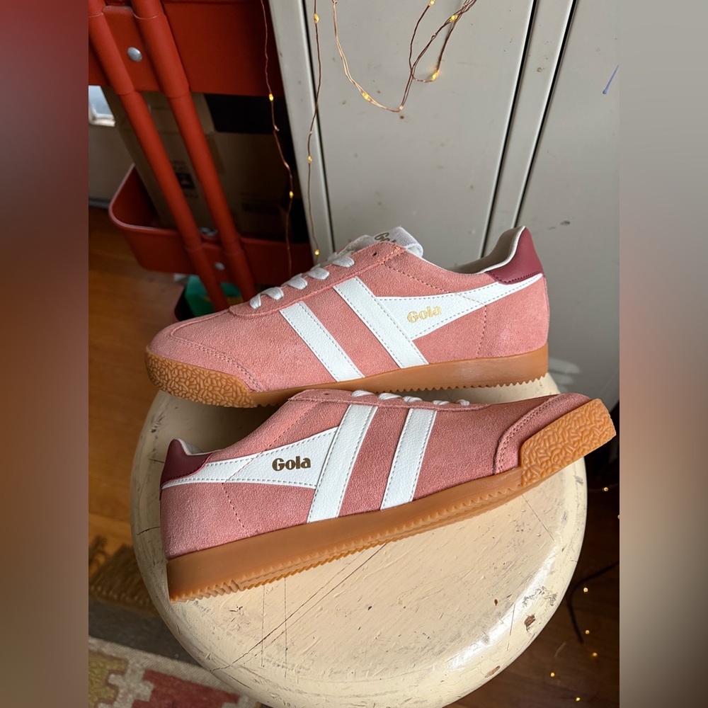 Gola Women's Elan Leather Sneaker Terracotta/ Off White/Red Ochre - Picture 5 of 16